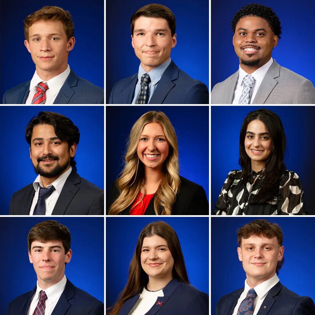 Nine professional headshots of honors students inducted into UM Hall of Fame